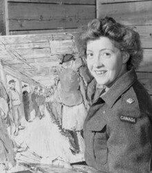 Small second lieutenant molly lamb of the canadian women s army corps  c.w.a.c.  