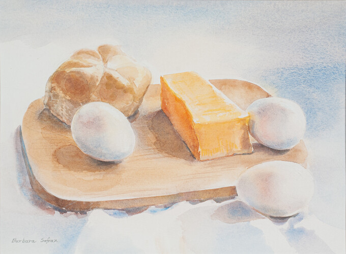 Still Life - Eggs and Cheese